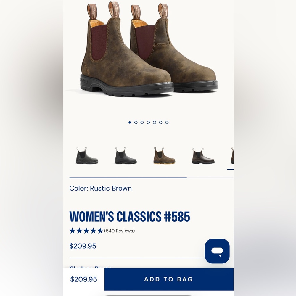 Blundstone Rustic Brown Ankle Boots